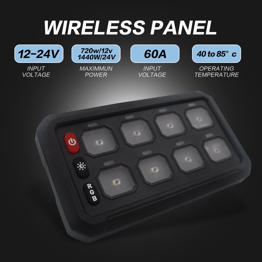 Hot Selling Hotto Smart Rgb 8 Gang Switch Panel for Car Switch Panel