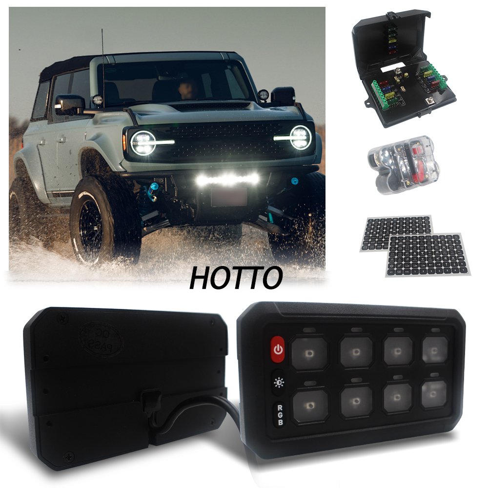 Hot Selling Hotto Smart Rgb 8 Gang Switch Panel for Car Switch Panel