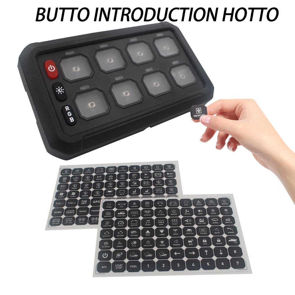 Hot Selling Hotto Smart Rgb 8 Gang Switch Panel for Car Switch Panel