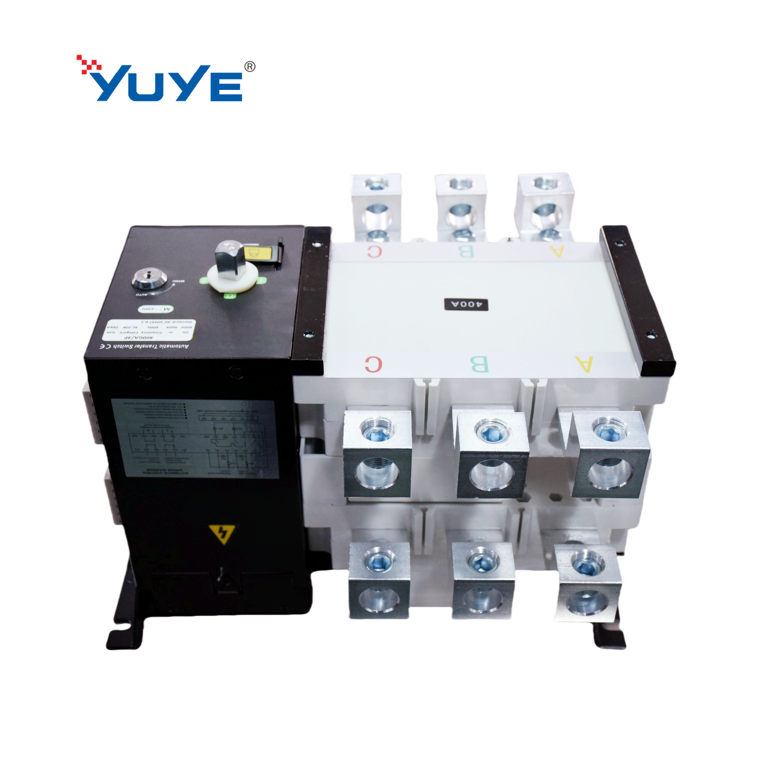 123 YUYE Dual Double Power 3p 4p Auto Changeover Switch 400A L Type ATS Automatic Transfer Switch Generator