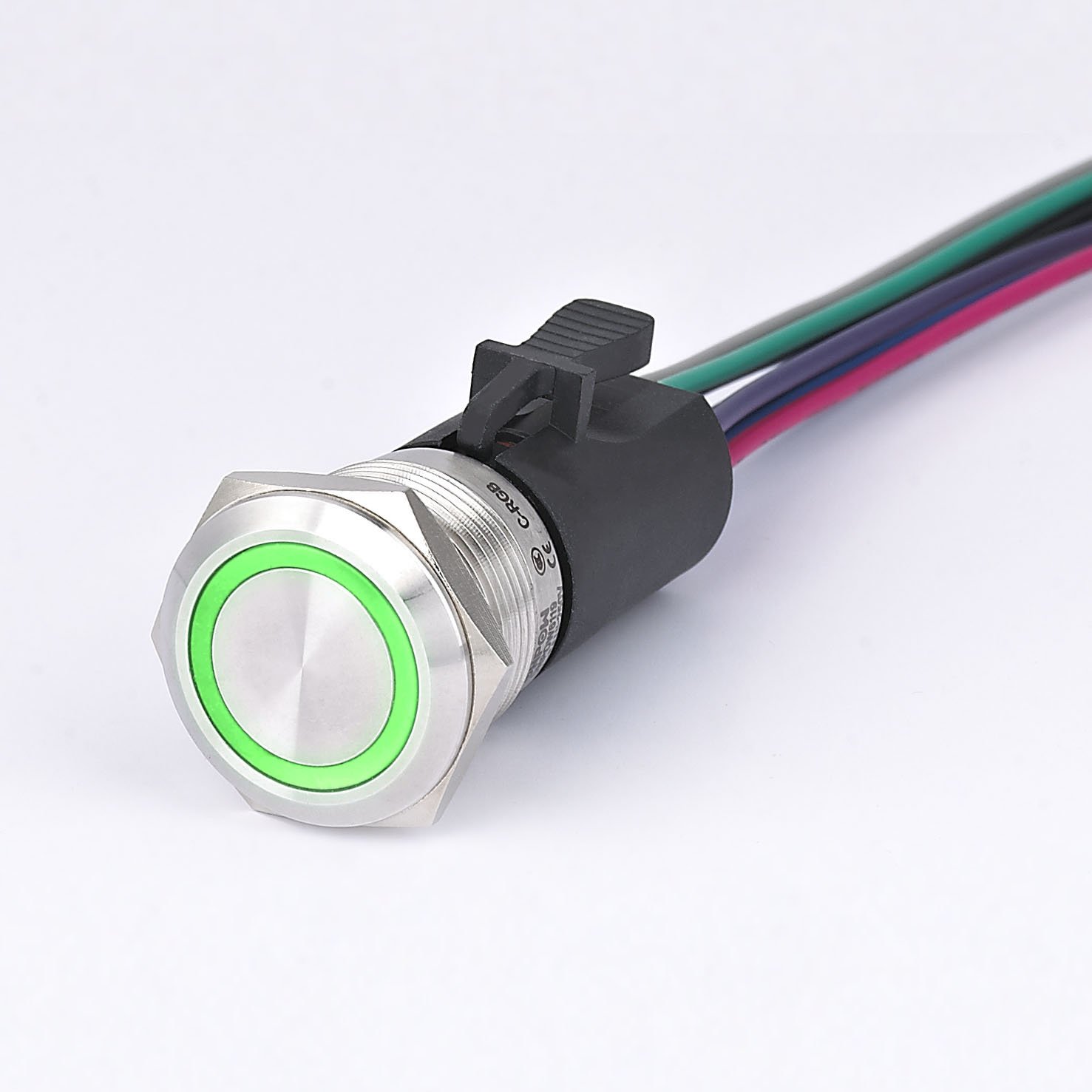 ONPOW Anti-vandal Waterproof Metal Push Button Switches Illuminated Push Button Switch With Pigtail
