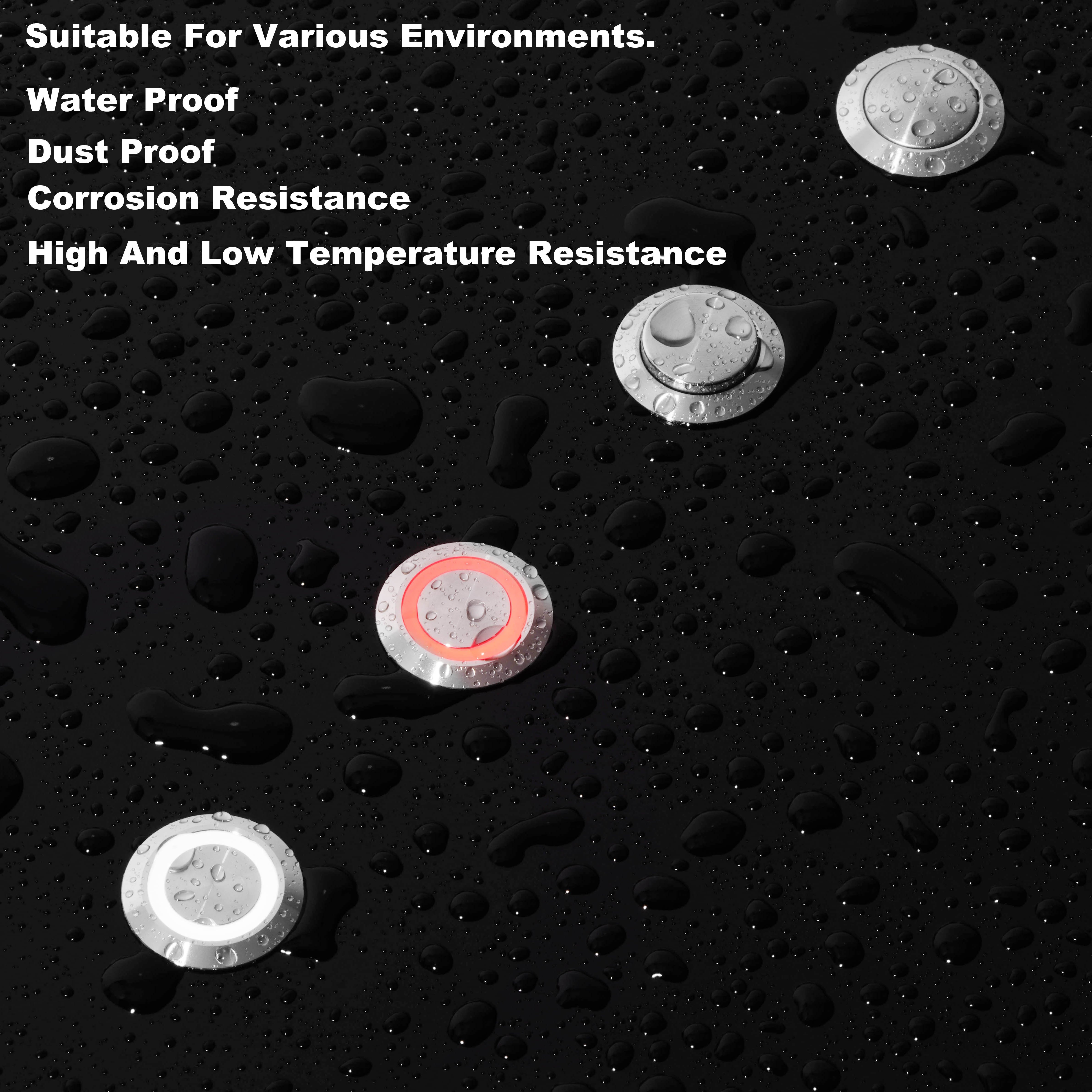 ONPOW Anti-vandal Waterproof Metal Push Button Switches Illuminated Push Button Switch With Pigtail