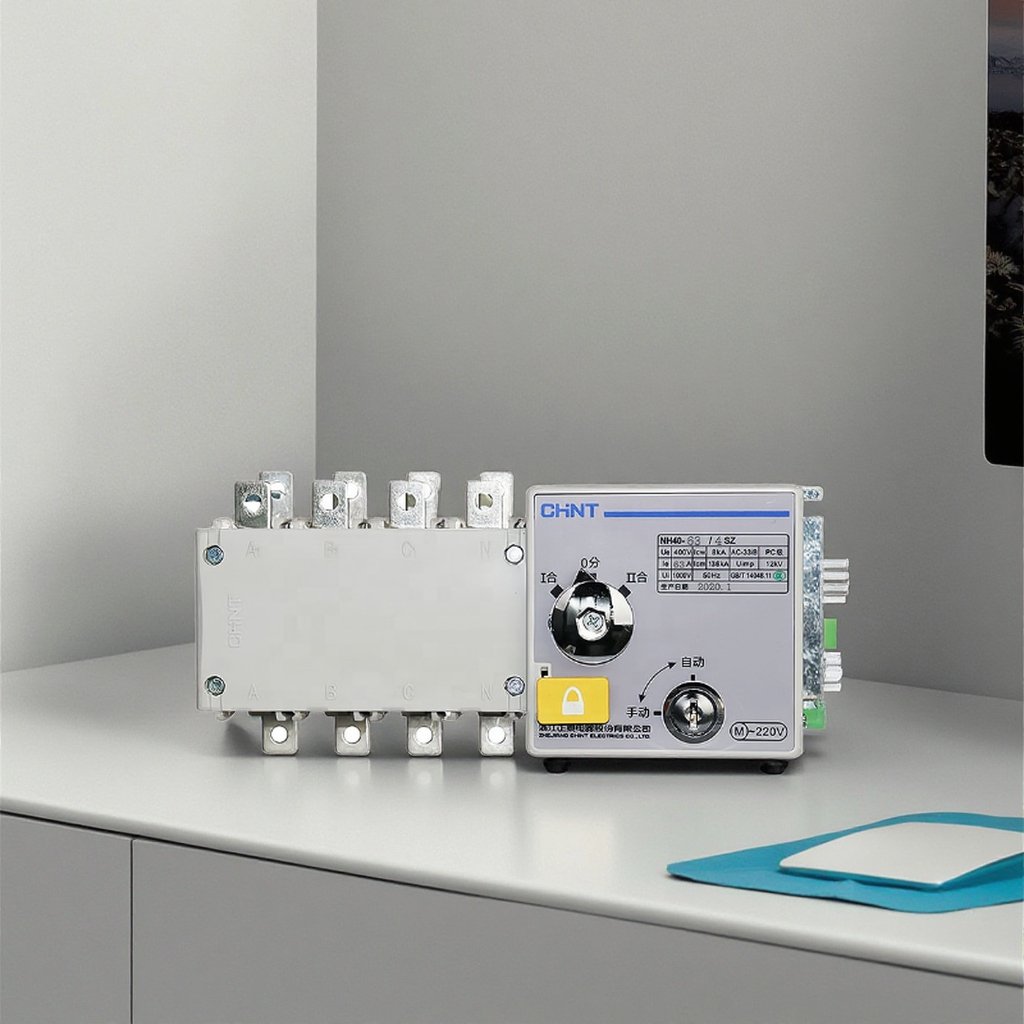 Chint Dual Power Supply Automatic Switch NH40 63A Chint Changeover Switch ATS 32/40/63A/80A/100A Switch