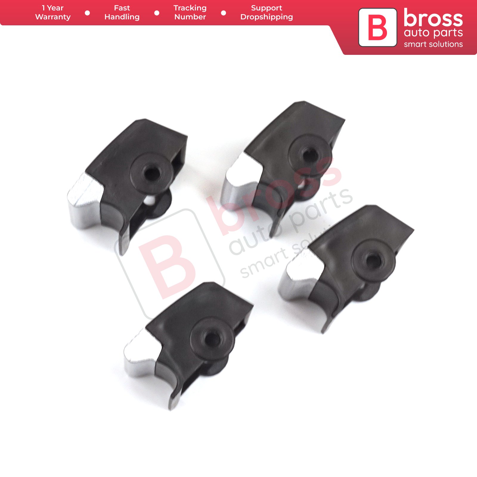 BDP1211-2 4 Piece Window Lifter Switch Repair Button Cover for Clio MK5 Captur MK2 5-Doors 254107001R Bross Auto Parts