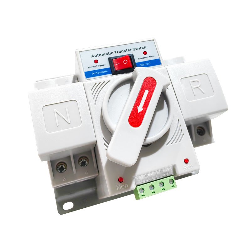 Ats Switch Automatic Transfer 63 Amp 2P 220V 400V Auto Transfer Switch CB 4 in 2 Out Automatic Transfer Switch