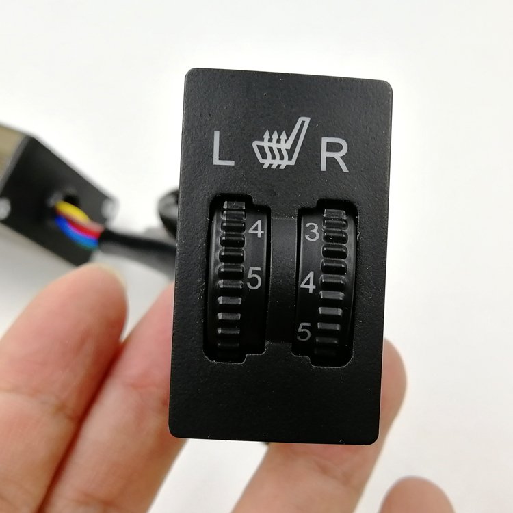 Universal Car Auto 2 Way Double Thumbwheel Seat Heater Switch