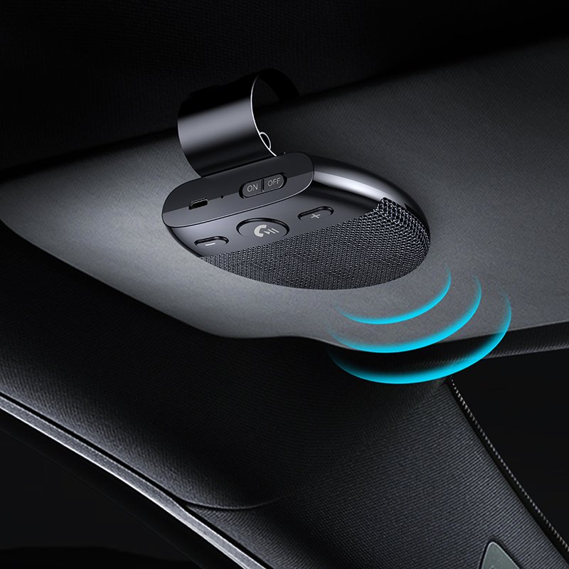 Nobi BT Hands-free V5.0 EDR in Car Speakerphone Hands Free Car Kit Handsfree Speakerphone Multipoint Sun Visor with Visor Clip