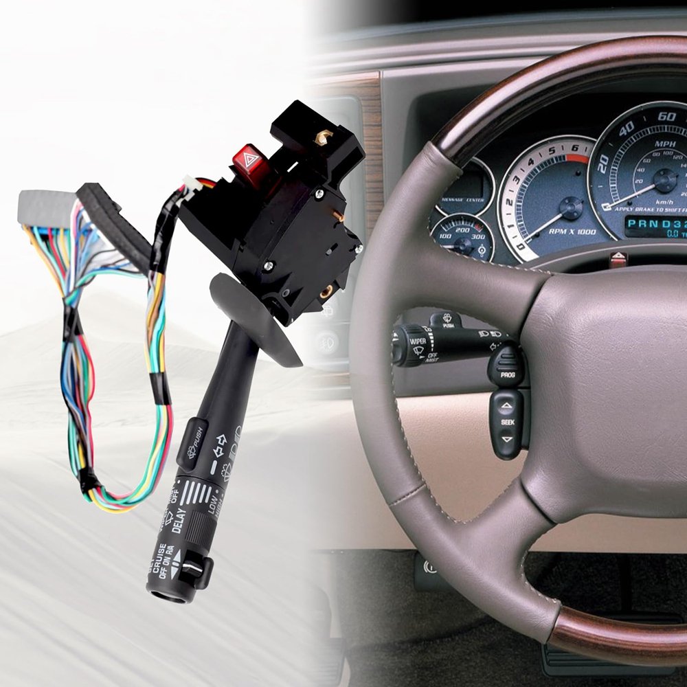 Multi-Function Car Combination Switch for 95-00 Tahoe Blazer Suburban K1500 with Turn Signal Wiper Washers Hazard Switch