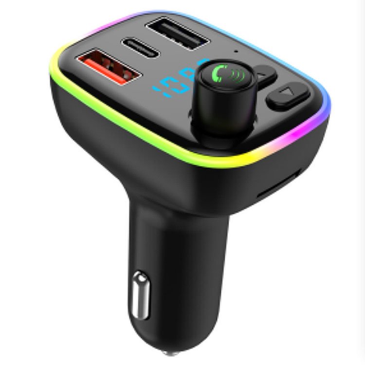 QC3.0 3.4A Fast Charger 7 Colors LED Radio Adapter Music Player PD18W Hands-Free Bluetooth Car Kit Car MP3 Player FM Transmitter