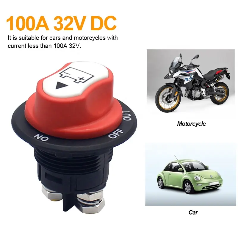 Waterproof Dpdt Auto 50-200A Dual Car Vehicle RV Marine Boat Battery Isolator Master Switch Disconnect Power Cut Off Kill