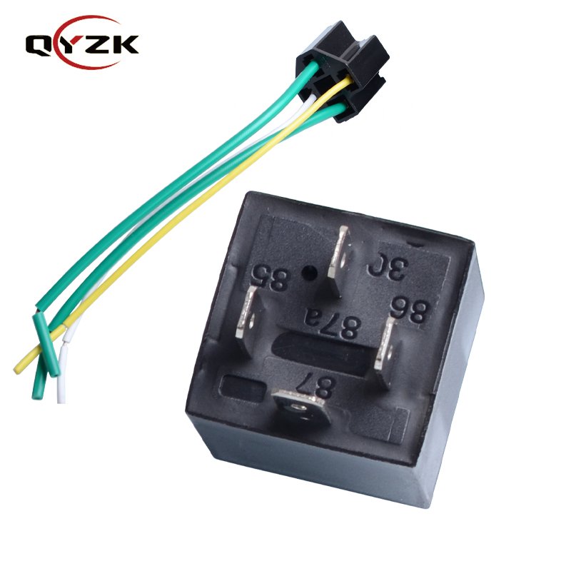 Auto Switches & Starters Relay 12V 40AMP 4 Pin With Plastic Bracket and Hot Wires Harness Socket SPST NO Automotive Car Relay