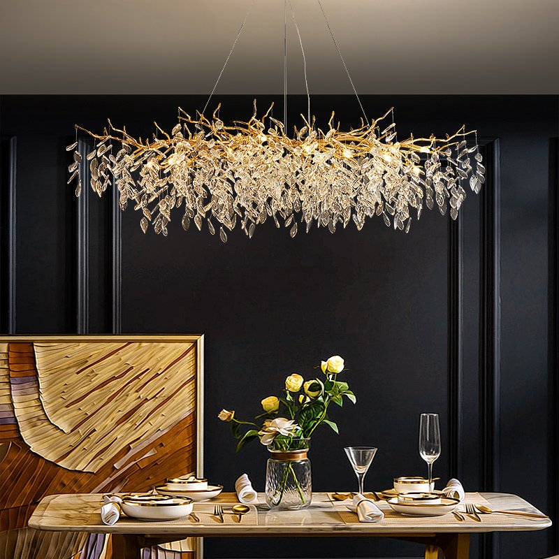 Spring Layer Golden Special Round New Led Ceiling Lamp Modern for Living Room Dining Room Big Hotel Chandelier Lighting