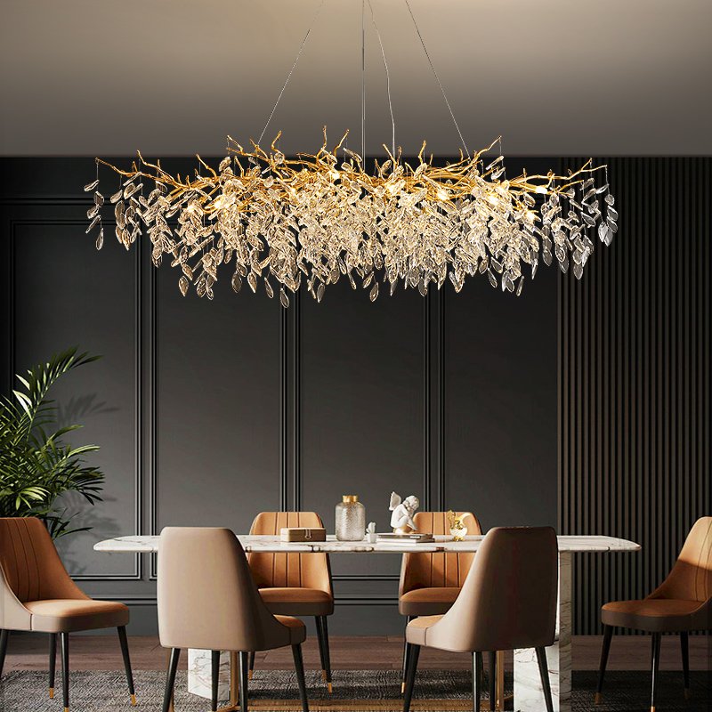 Spring Layer Golden Special Round New Led Ceiling Lamp Modern for Living Room Dining Room Big Hotel Chandelier Lighting