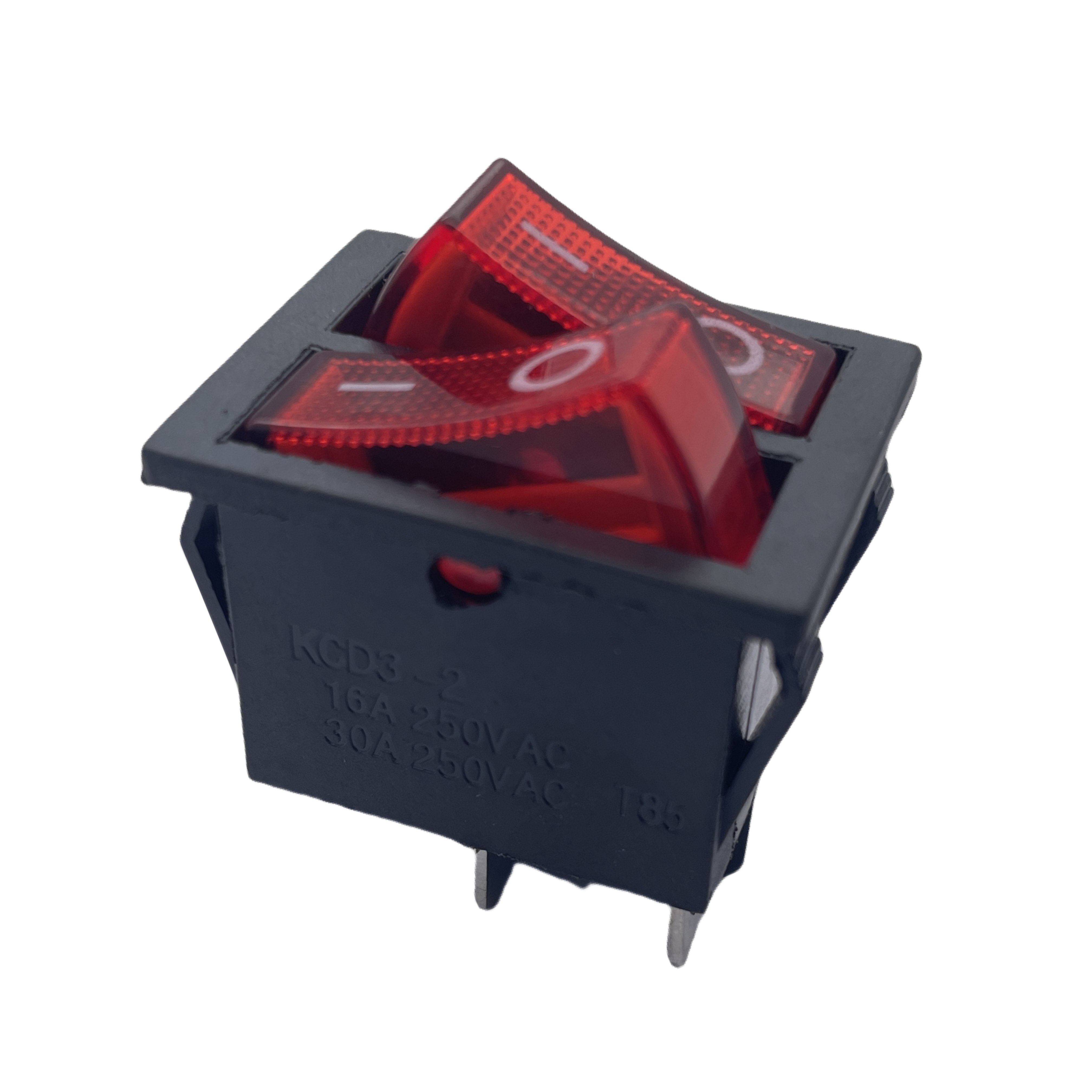 16A 250v 30A 250V Double Rocker Switch Kcd3 With Light 4 Feet Electric Hot Pot Switch Double Corner