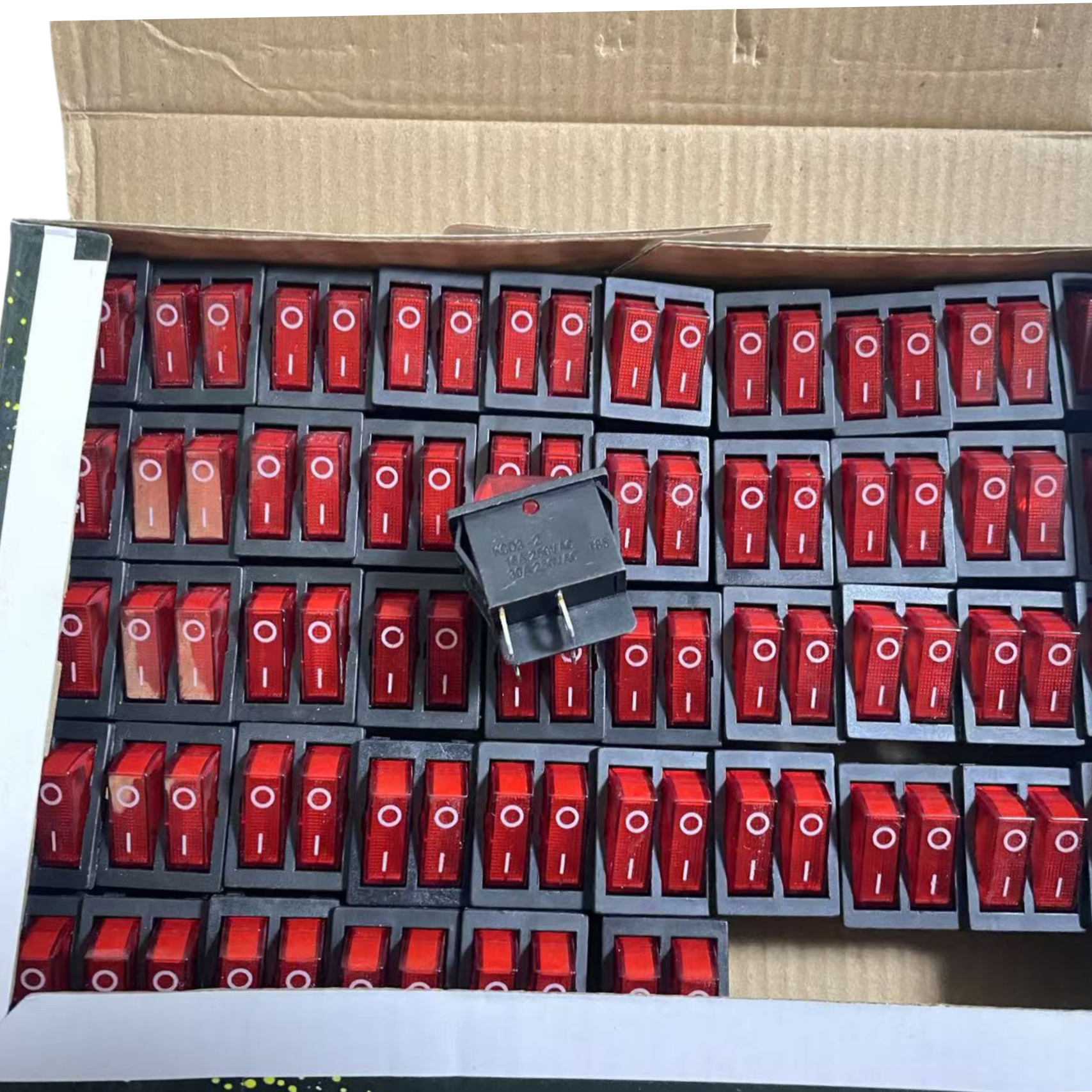 16A 250v 30A 250V Double Rocker Switch Kcd3 With Light 4 Feet Electric Hot Pot Switch Double Corner