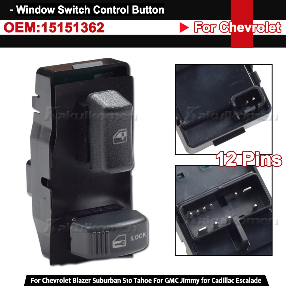 SORGHUM 15151356 15151362 for Chevrolet Blazer Suburban S10 Tahoe for GMC Jimmy Car Electric Power Master Window Switch 2 Doors