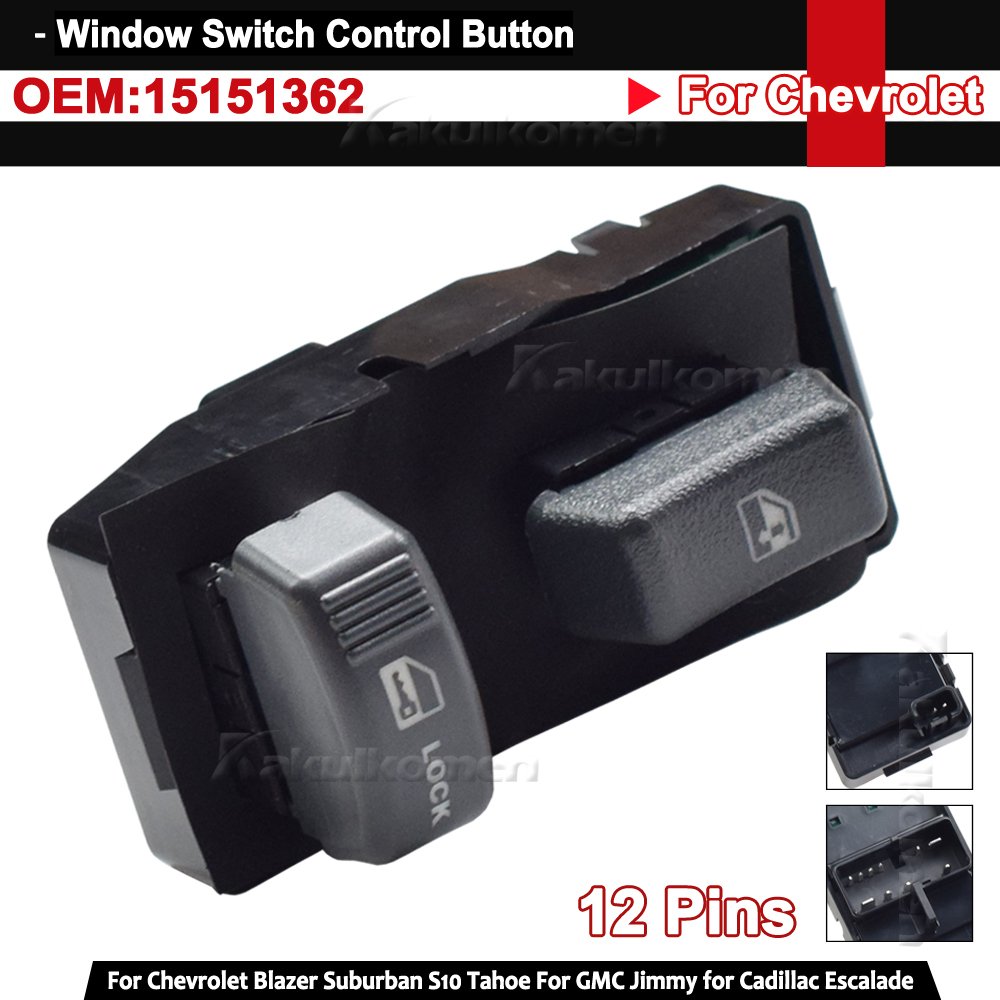 SORGHUM 15151356 15151362 for Chevrolet Blazer Suburban S10 Tahoe for GMC Jimmy Car Electric Power Master Window Switch 2 Doors