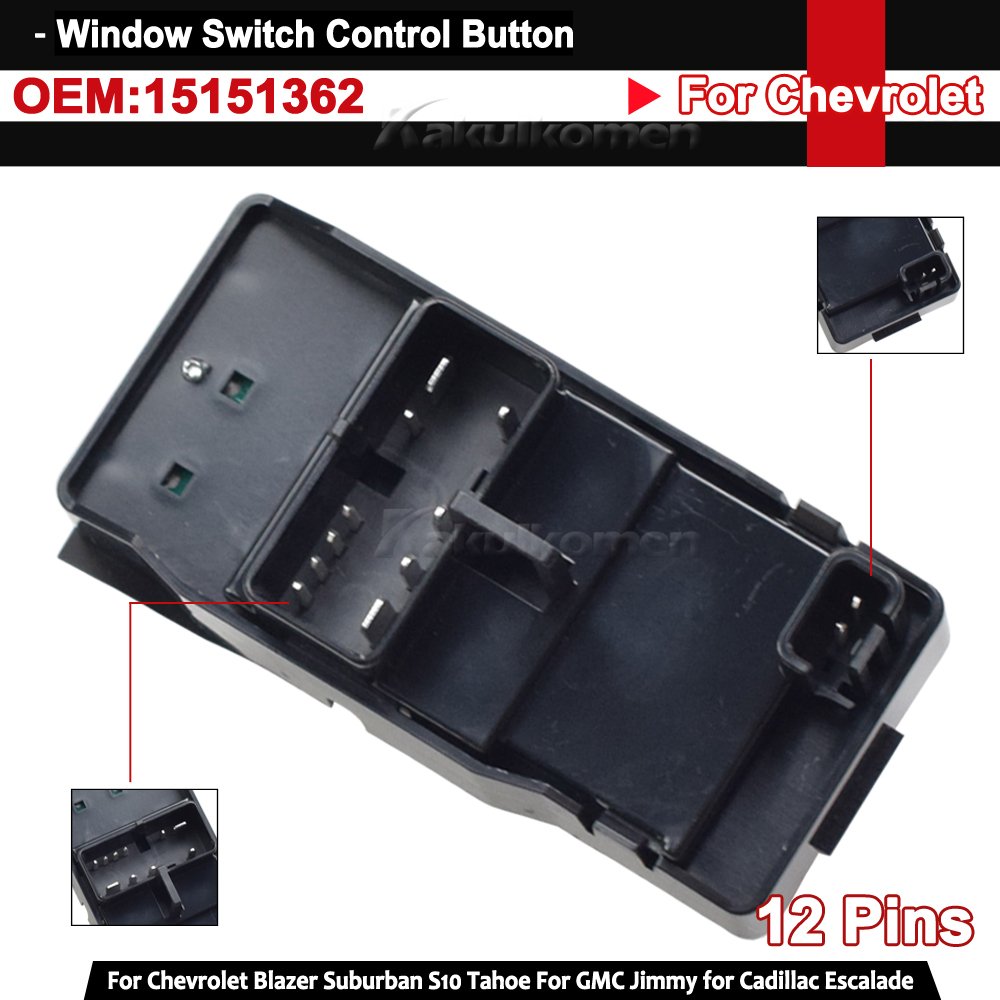 SORGHUM 15151356 15151362 for Chevrolet Blazer Suburban S10 Tahoe for GMC Jimmy Car Electric Power Master Window Switch 2 Doors
