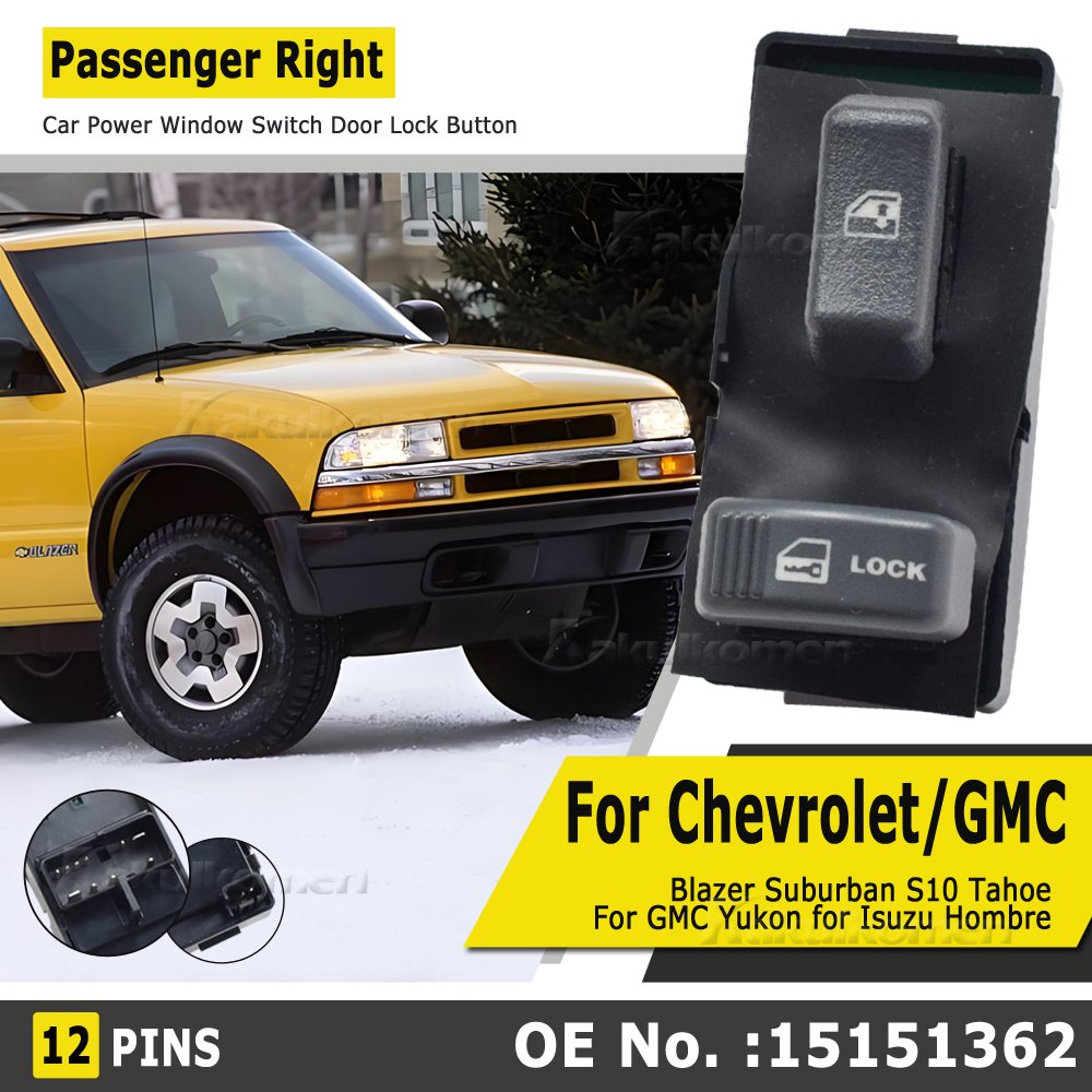 SORGHUM 15151356 15151362 for Chevrolet Blazer Suburban S10 Tahoe for GMC Jimmy Car Electric Power Master Window Switch 2 Doors