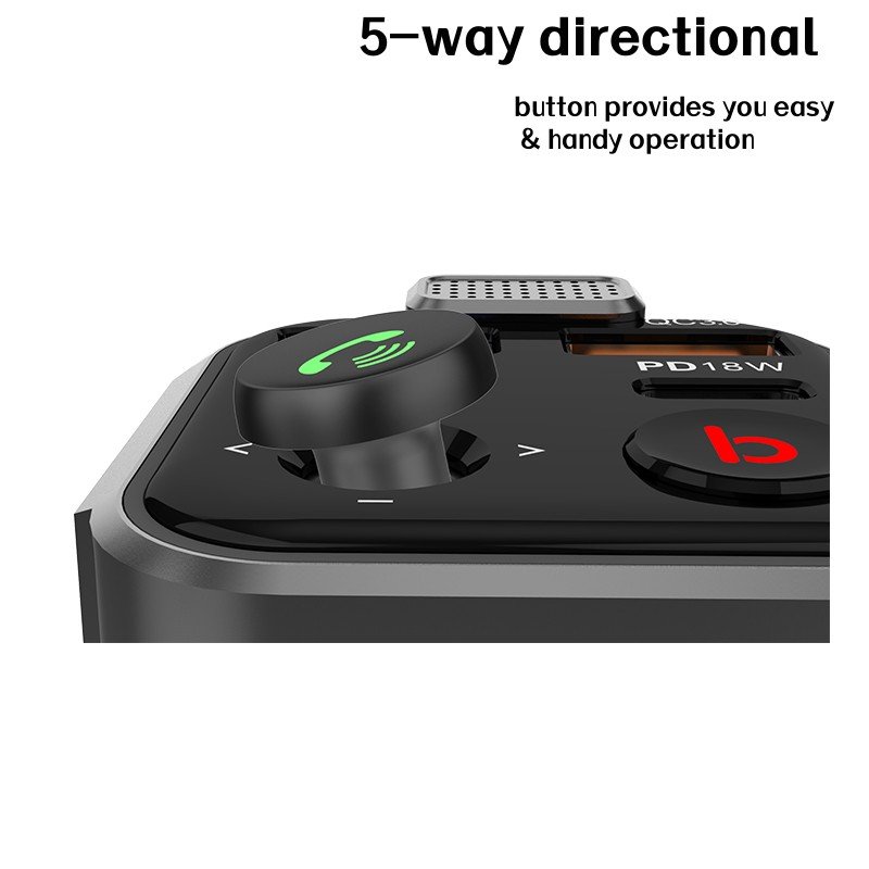 BT23 Bluetooth Car Kit 5 Way Directional Key Truck Music Player Hifi Bass Wireless Bluetooth FM Transmitter for Car