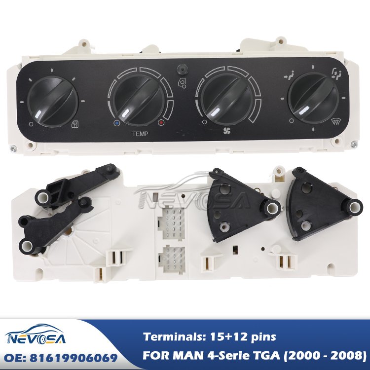 Nevosa 81619906069 9140010329 Cabin Heater Switches Panel Heater Climate Control Panel for 2012 MAN TG-M 18.290