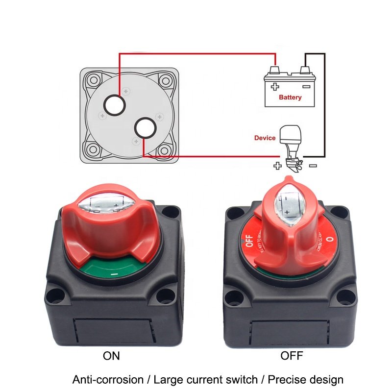 300A Rotary Caravan Yacht Operation ON-OFF Light Disconnect Marine Battery Cut Off Isolator Switch