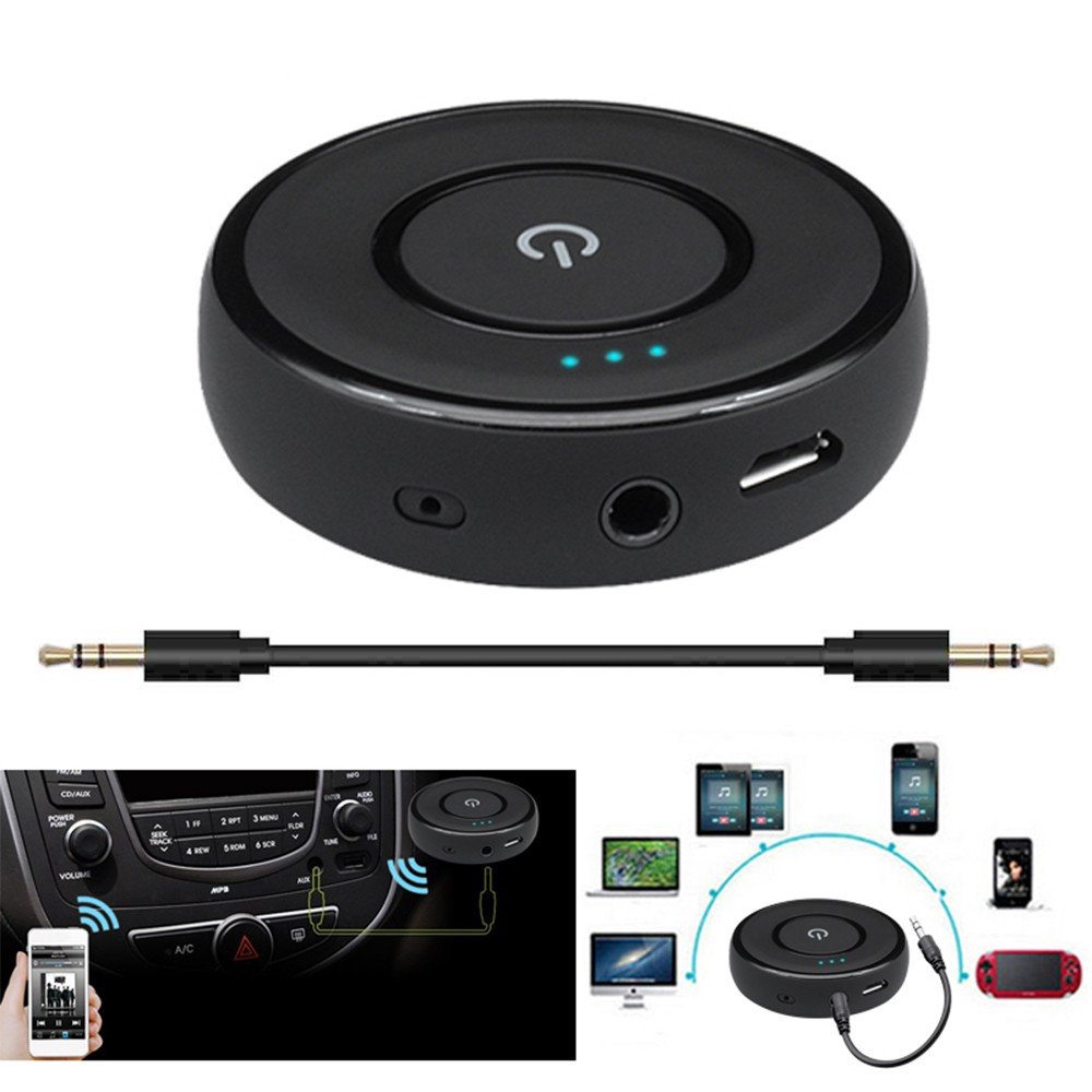 Mini bluetooth Car Kit Receiver Audio Music 3.5mm Jack Aux Bluetooth Car Kit Handsfree Bluetooth Adapter Receive