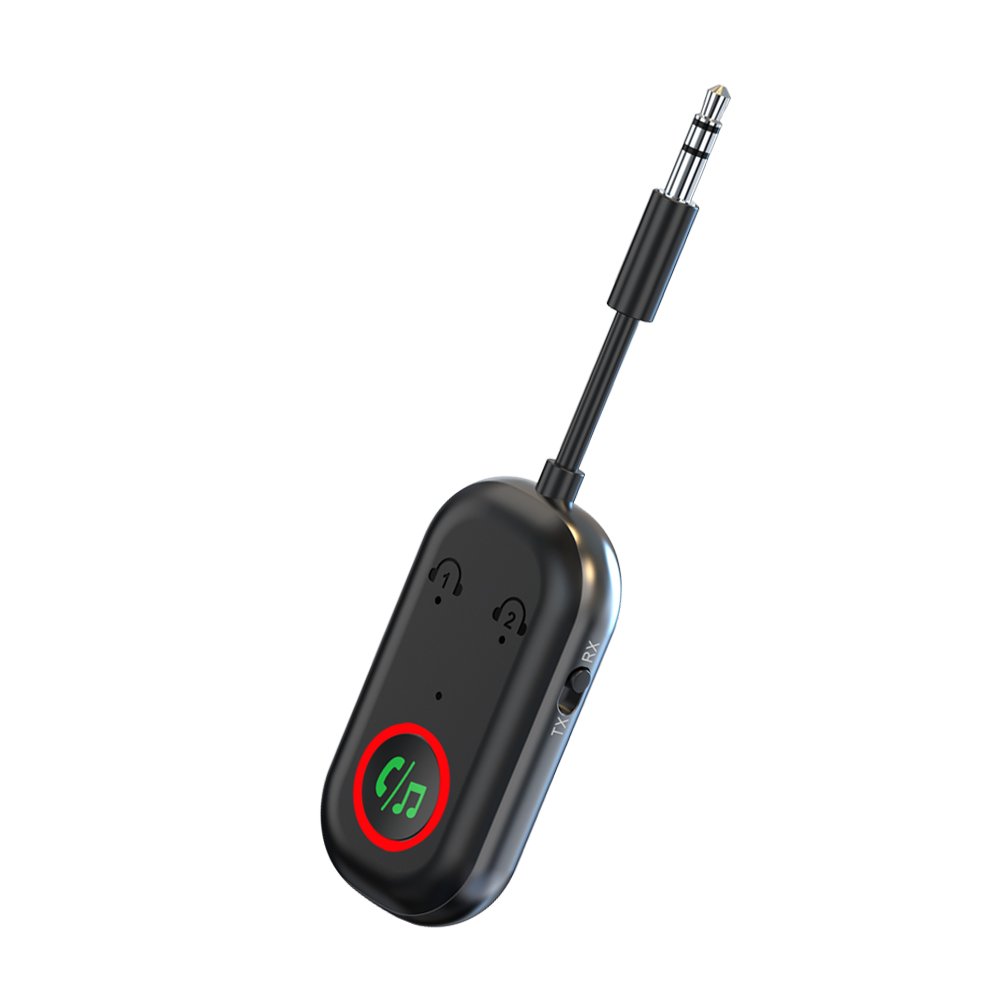 Smart Bluetooth V 5.3 TX 16H RX 13H Receiver and Transmitter Battery Life MP3 Player Support AUX and Voice Assistant BR08T