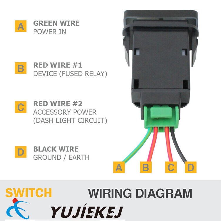 Auto 12V Fog Light Switch on OFF LED Spot Light Push Button Switch for TOYOTA Switch Hilux Prado Landcruiser HIACE