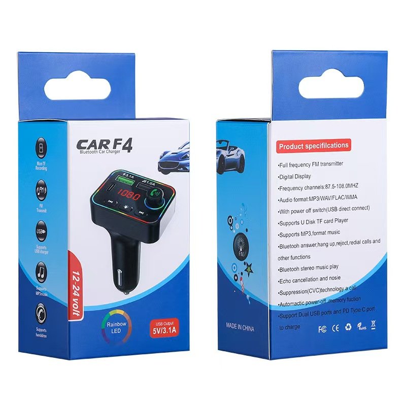 Wireless Handsfree Call Car FM Transmitter Car Charger Stereo Bass Fm Modulator Transmitter Type C Car Mp3 Player Fast Charging