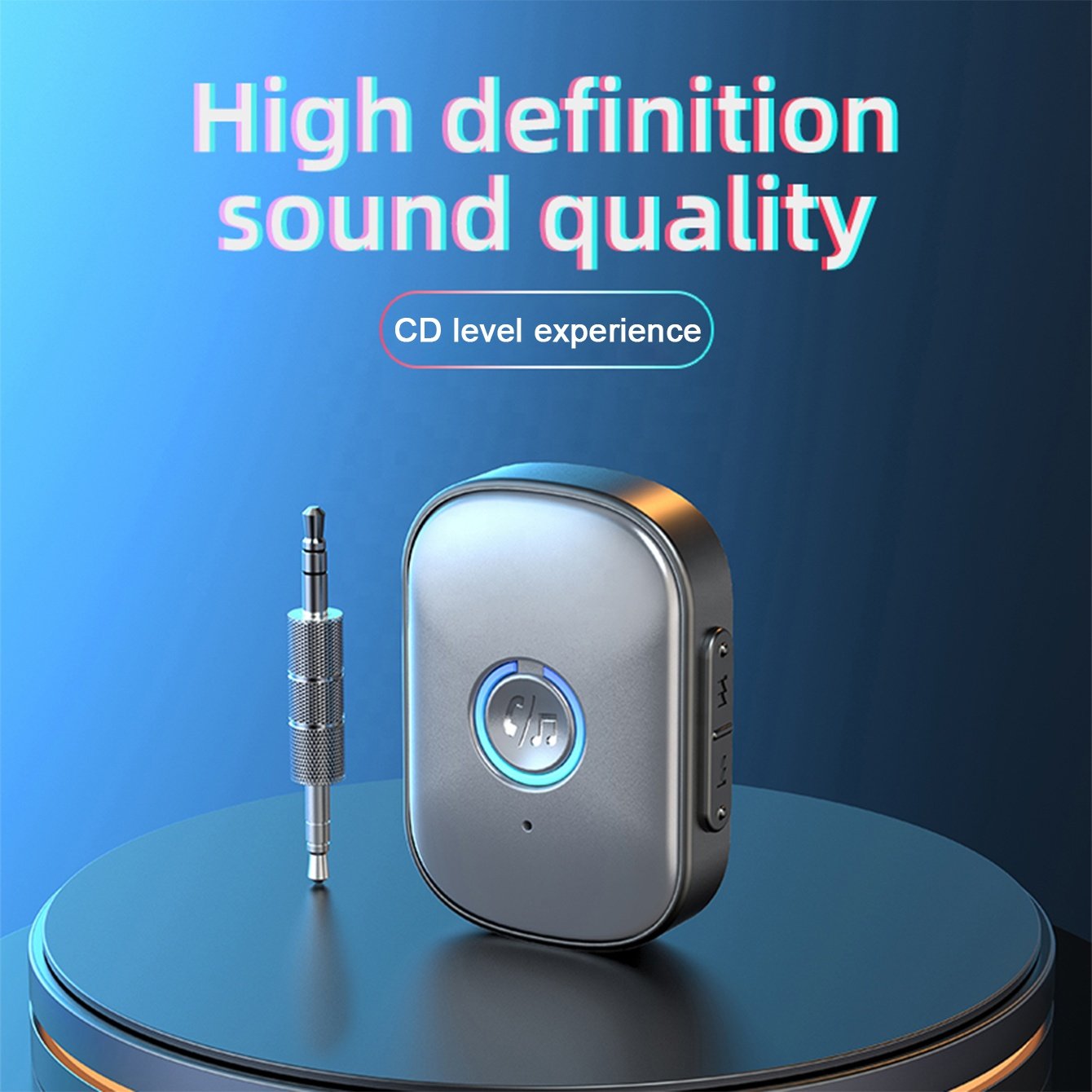 Universal Bluetooth Receiver 3.5mm AUX Wireless Audio Receiver Built-in Mic Bluetooth 5.3 Adapter Handsfree Car Kits