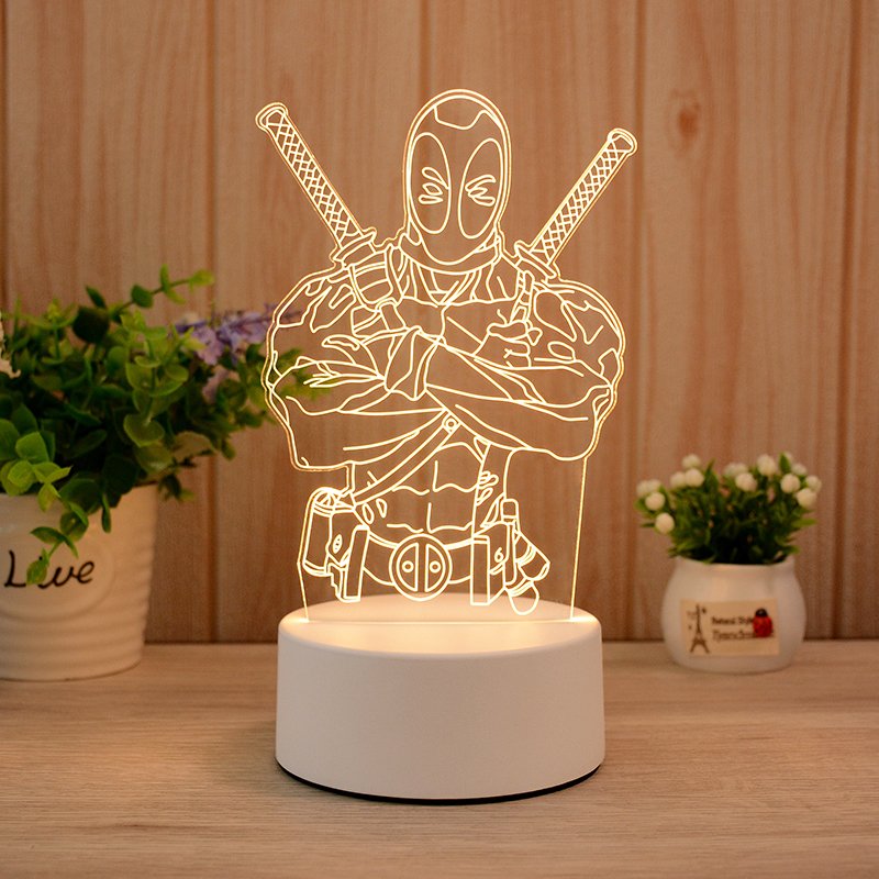 Anime Customized Pattern Bear Lamp 3D Illusion Holiday Gift Table Lamp Home Decoration LED Lamp Kids 3d Night Light