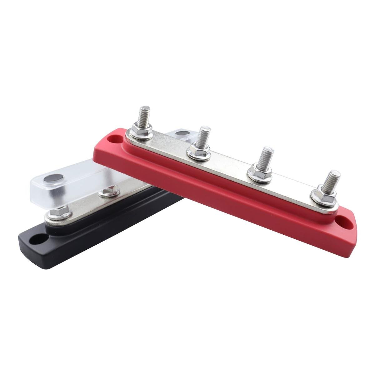 48V 100A/150A Electric Battery Copper 4 Stud Power Terminal Block Positive Ground Distribution Block BusBar for Car Truc