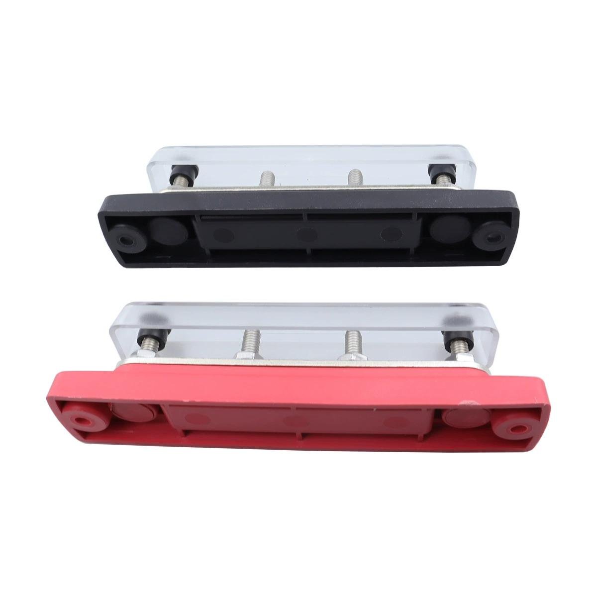 48V 100A/150A Electric Battery Copper 4 Stud Power Terminal Block Positive Ground Distribution Block BusBar for Car Truc