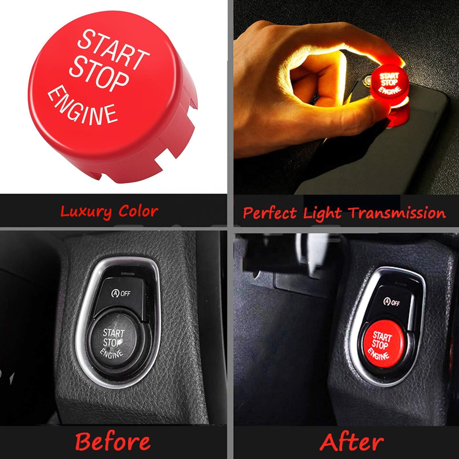 Engine Switch Power Ignition Start Stop Button for BMW 1 2 3 4 5 6 7 X1 X3 X4 X5 X6/F30 F10 F01 F15 G01 G30 G31 G11 G12