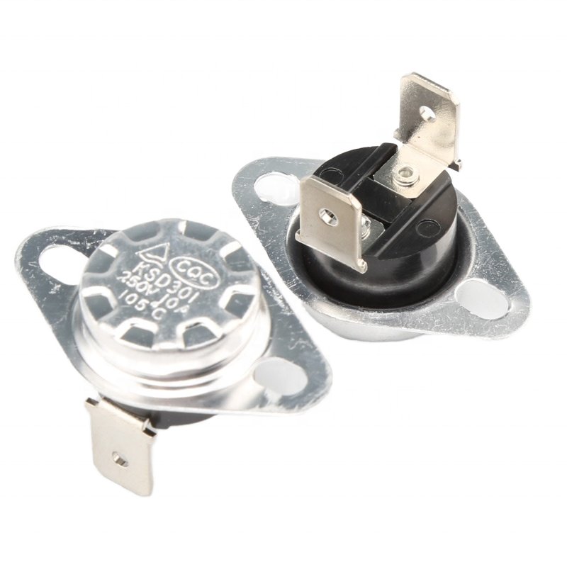 Bimetallic Bakelite Normal Closed Open Cut-Off KSD301 Thermostat 250V 10A Thermal Switch Manual Reset Automatic Reset for Dryer
