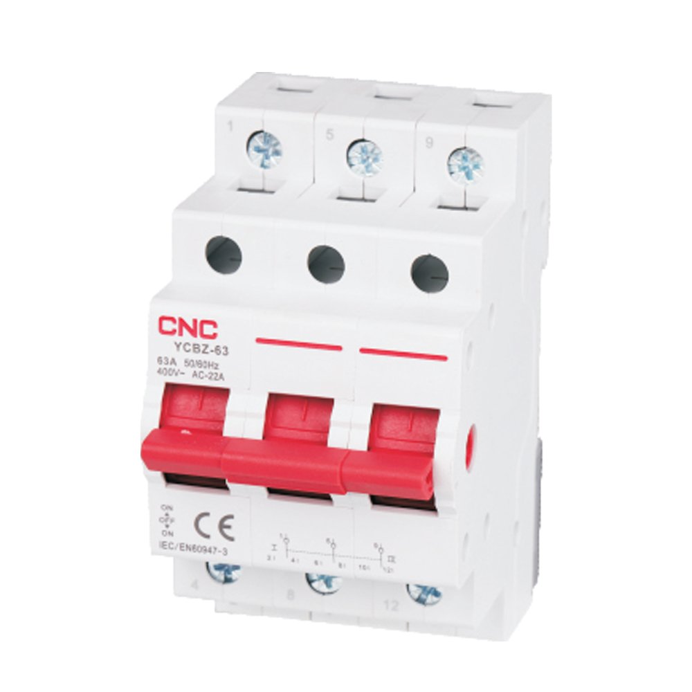 DIN Rail 50a Auto 630a Single 3 Phase Automatic Changeover Switch