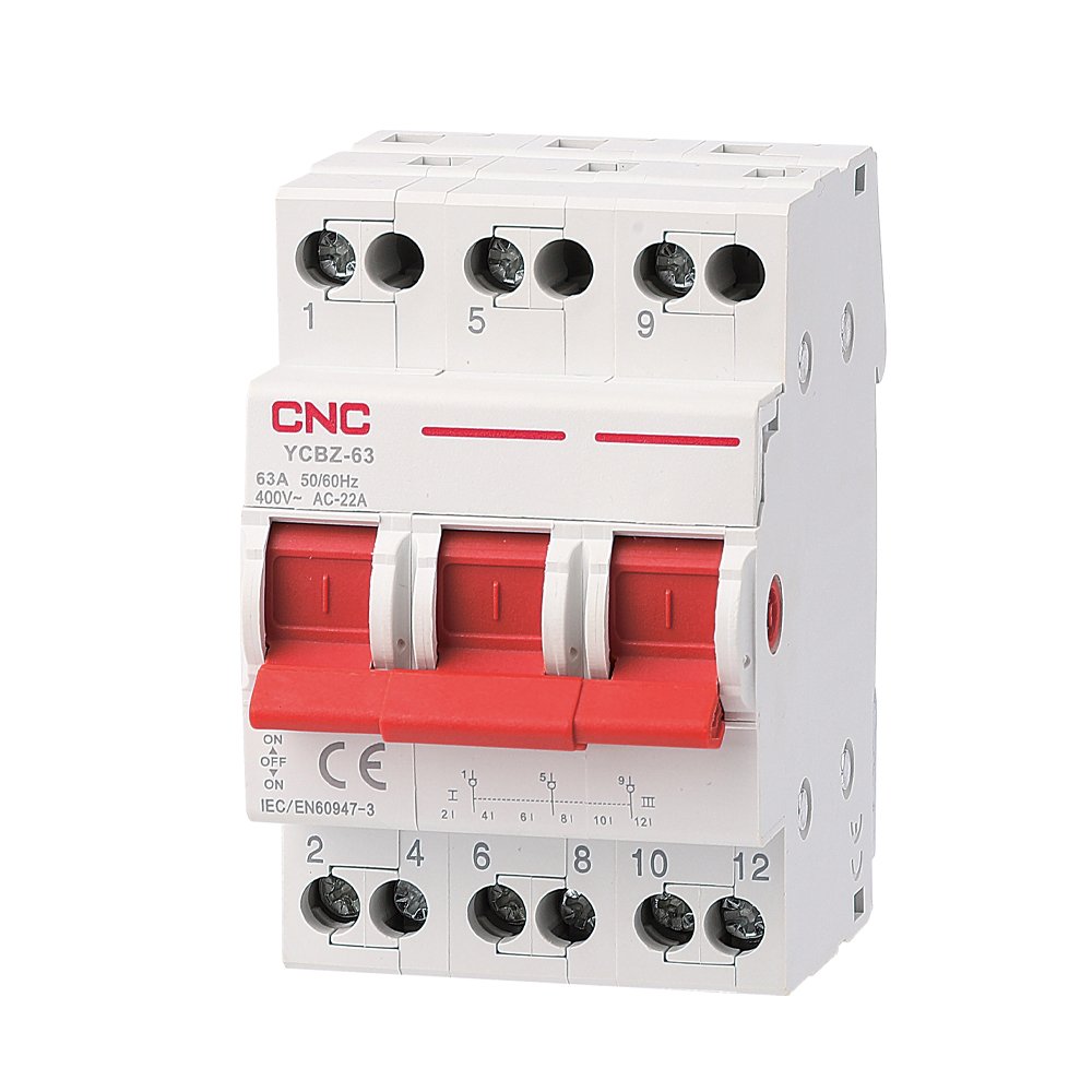 DIN Rail 50a Auto 630a Single 3 Phase Automatic Changeover Switch