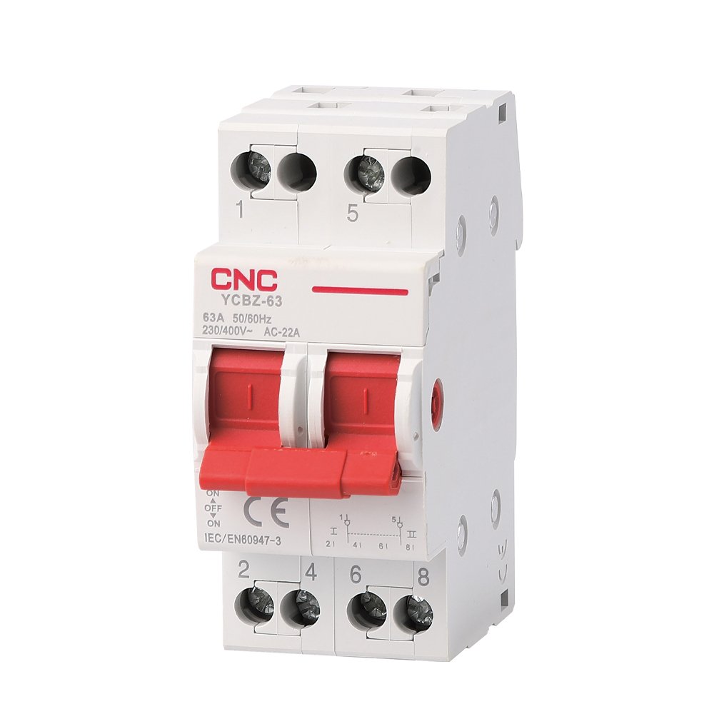 DIN Rail 50a Auto 630a Single 3 Phase Automatic Changeover Switch