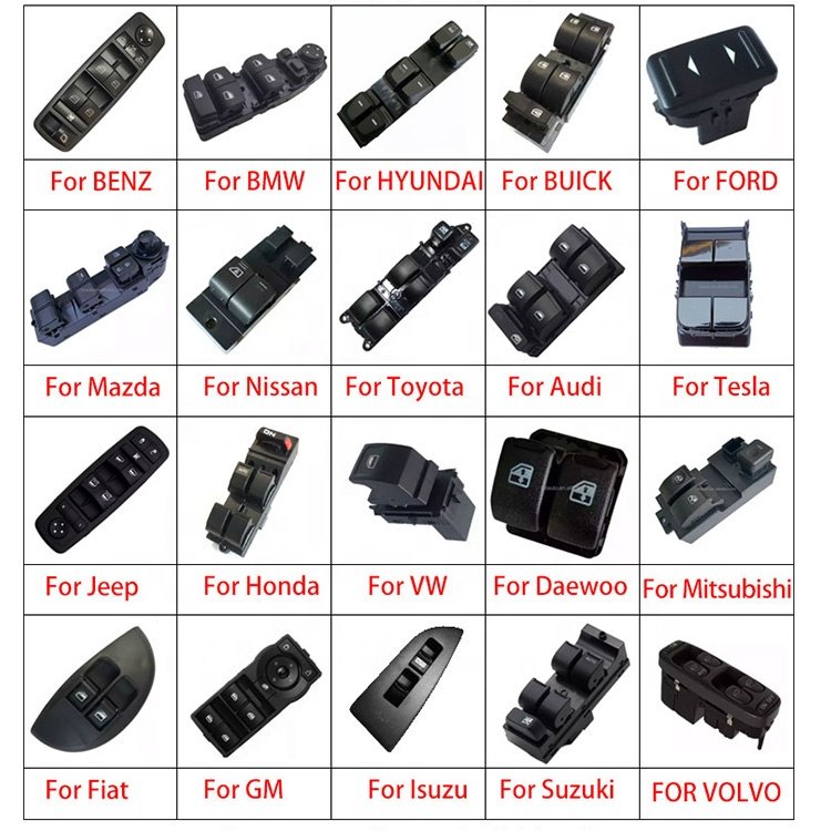 Universal Type Car Auto Switches Single Power Window Switch for Mazda 626 1988-1991