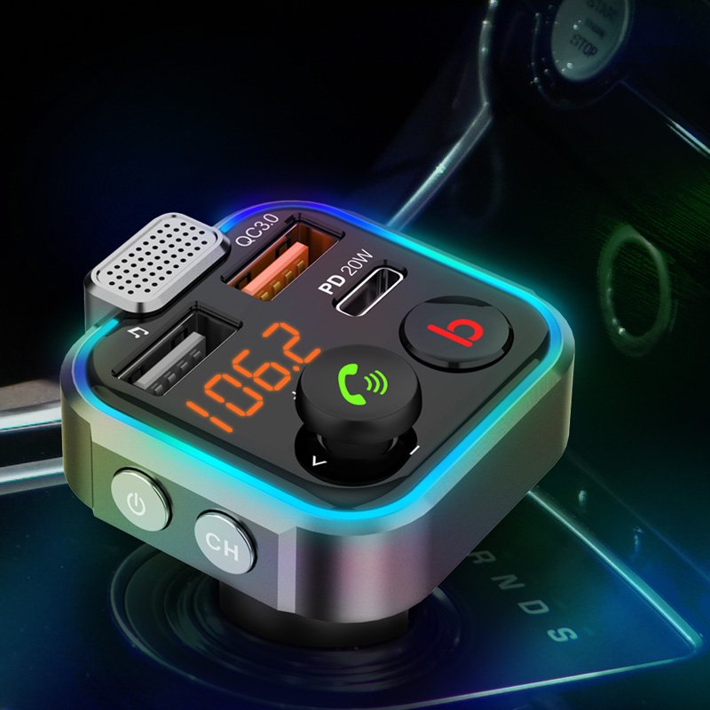 Hot Sale Bluetooth Car Kit Bluetooth Car Adapter MP3 Music Player Hifi Bass Wireless FM Bluetooth Transmitter for Car