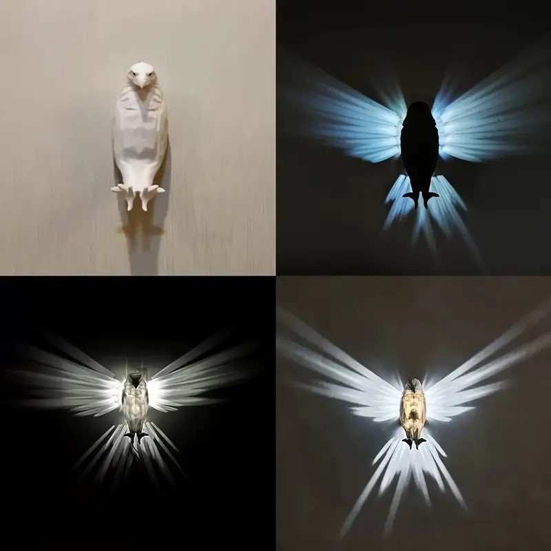 3d Wall Light Animal Eagle Lion Owl Led Sleeps Nightlight Wall Lighting Art Decoration Nightclub Party Special Wall Lamp