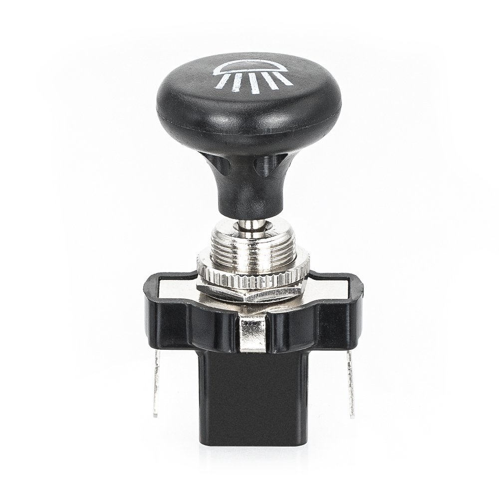 12 Volt Push Pull Headlight Switch Button with Terminal for Universal Automotive Applications
