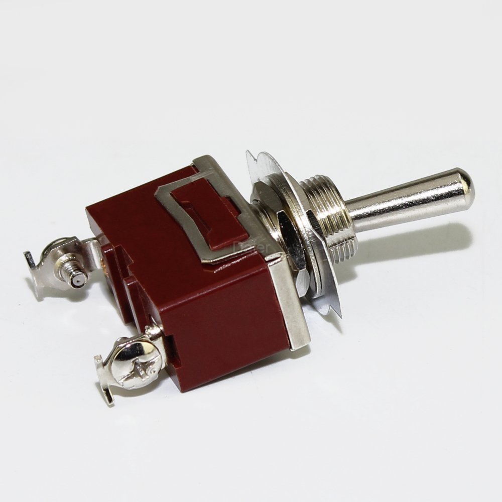 Heavy Duty 30A 12VDC SPST 2Pin Toggle Switch Waterproof Metal 12MM 2Positions ON-OFF Latching Toggle Switch for Auto Car ATV