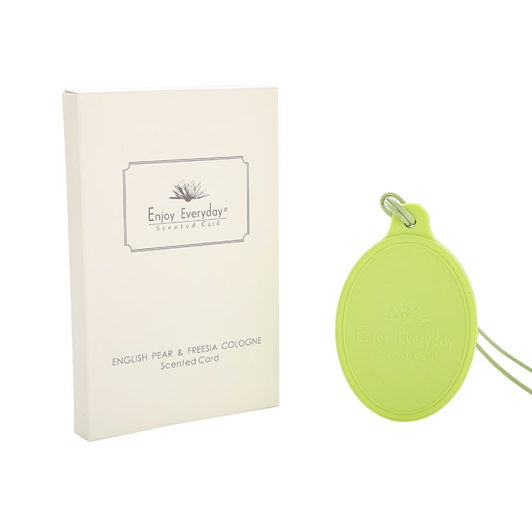 Eco-friendly EVA material scented cards hotel car closet hanging air freshener fragrance rubber card