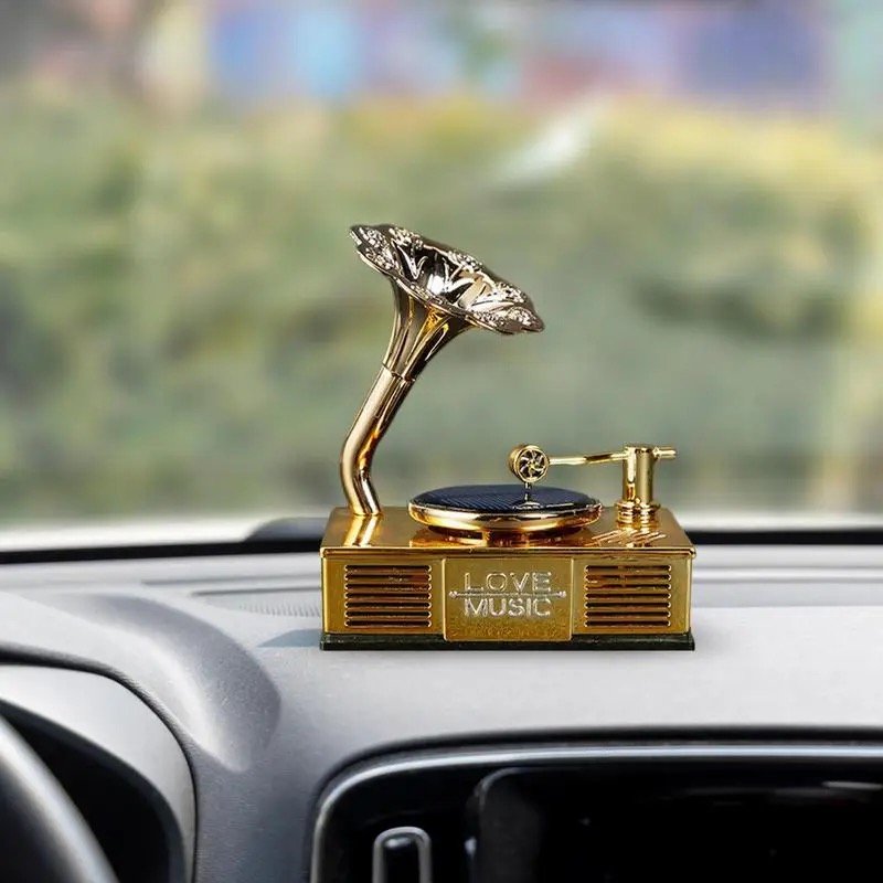 Wholesale retro record phonograph perfume aromatherapy ornaments music box perfume essential oil car perfume