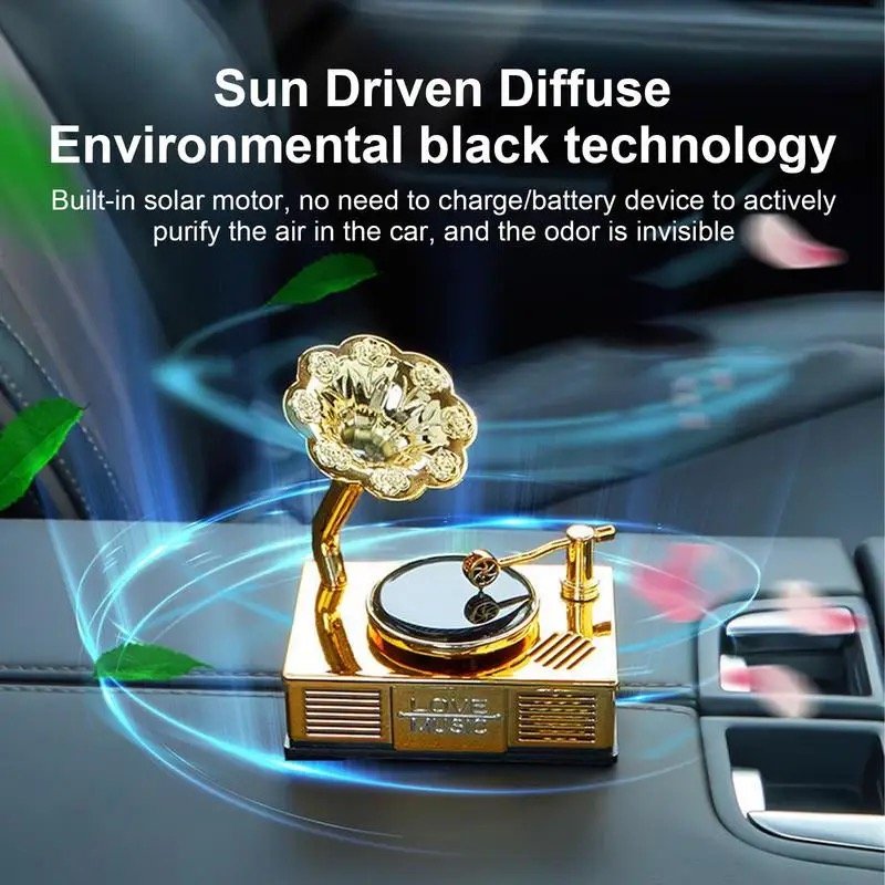 Wholesale retro record phonograph perfume aromatherapy ornaments music box perfume essential oil car perfume