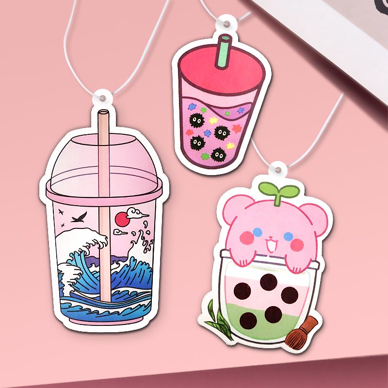 personalised Custom logo designer anime Hanging Car smell Paper Absorbent Printing Air Fresheners in bulk