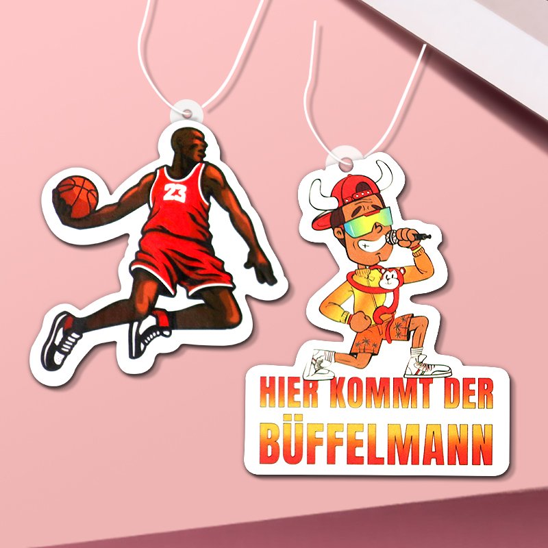 personalised Custom logo designer anime Hanging Car smell Paper Absorbent Printing Air Fresheners in bulk