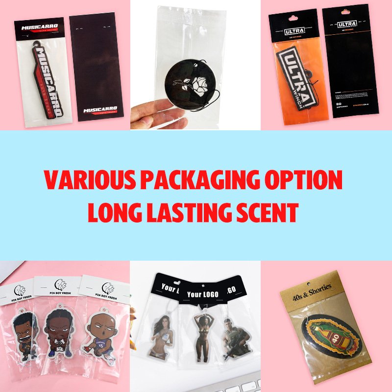 personalised Custom logo designer anime Hanging Car smell Paper Absorbent Printing Air Fresheners in bulk